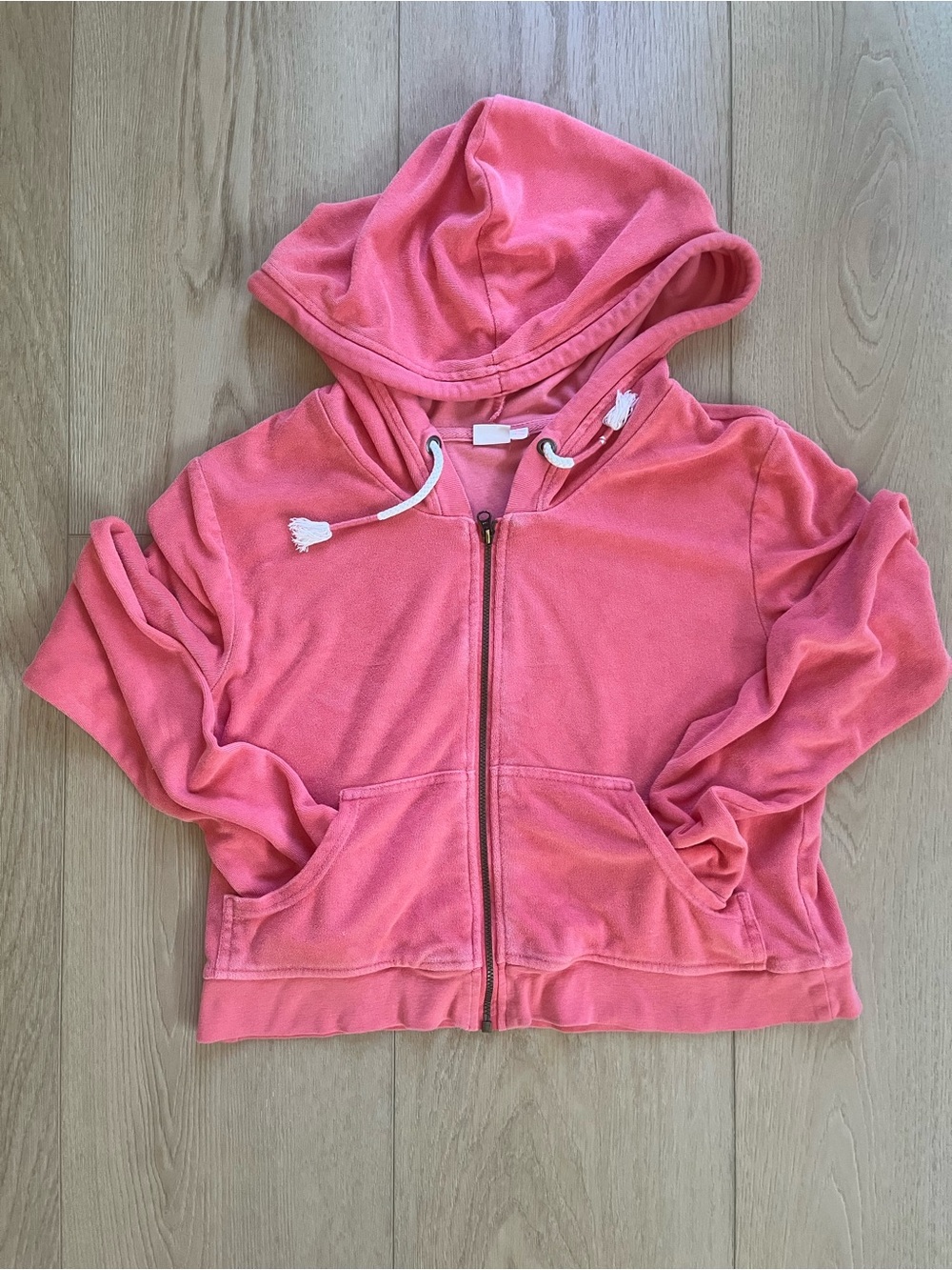 Pink zip up hoodie women's size medium M